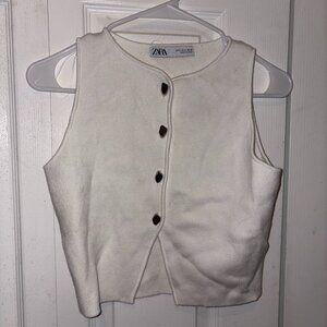 Sleeveless White Top